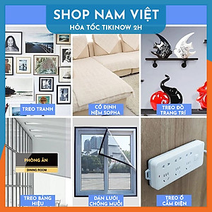 1 Mét Cuộn Keo 2 Mặt Băng Gai Dính Velcro Dán Xé Treo Đồ, Treo Ổ Điện, Treo Tranh Tiện Lợi