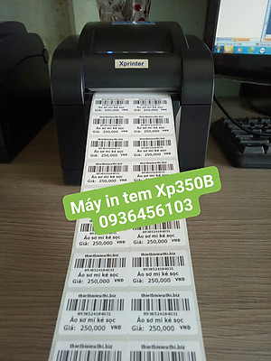 Máy in mã vạch - in tem nhãn XPrinter XP 350B - Hàng Chính Hãng