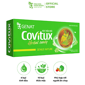 Kẹo thảo mộc Covitux (hộp 30 viên) - Genat