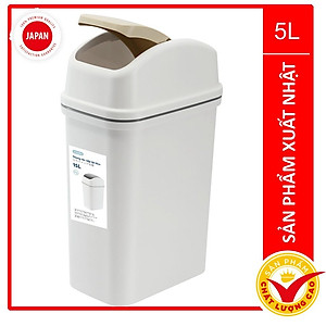 Thùng Rác Nắp Lật Hiro 5L Xuất Khẩu Thị Trường Nhật - Kháng Khuẩn Khử Mùi Phù Hợp Văn Phòng, Gia Đình