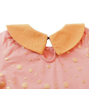 Váy đầm bé gái Hồng Chấm Bi Cổ Vàng KIKA - Size 11-45kg - K139