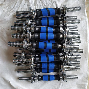 Bộ 2 đòn tạ tay 35cm (sắt Xanh) Đúc Đặt cao cấp + 4 khóa chốt