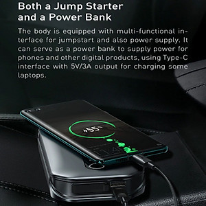 Bộ kích nô acquy kiêm sạc dự phòng 12000mAh Baseus CRJS03-01 - HÀNG CHÍNH HÃNG 