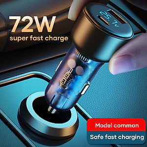 Củ sạc nhanh trên xe hơi Rockspace H16 sạc nhanh PD 72W có 2 cổng nhỏ gọn - Hàng chính hãng bảo hành 12 tháng