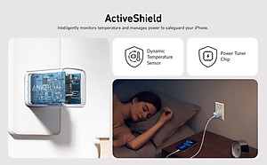 Sạc ANKER 521 Nano Pro 40W 2 Cổng USB-C PiQ 3.0 tương thích PD - A2038
