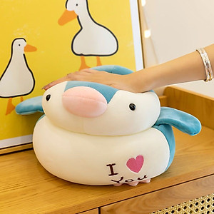 Gấu Bông Chim Cánh Cụt I Love You Siêu Dễ Thương Mềm Mịn Cho Bé Yêu (25cm--->35cm) Vải Miniso 4 Chiều Co Giãn Êm Ái, Hàng Cao Cấp An Toàn Cho Trẻ Nhỏ