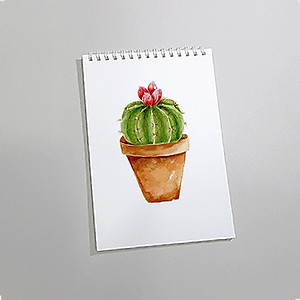 Sổ vẽ màu nước A4 giấy chuyên dụng có vân đẹp nhập từ Ý định lượng 300gsm, loang màu tốt lên màu trong tự nhiên,15 tờ/cuốn Green Art-Hàng chính hãng