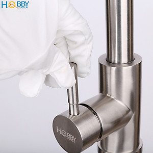 Vòi rửa chén dây rút nóng lạnh 2 chế độ inox 304 Hobby Home Decor VDR1