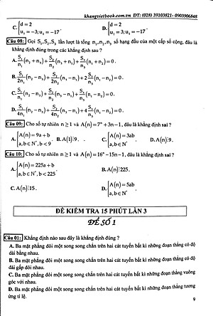 Sách 100 Đề Kiểm Tra Định Kì Trắc Nghiệm Toán Lớp 11