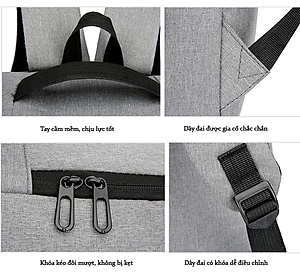 Balo Thời Trang Nam Cao Cấp Tement, Cá Tính, Phong Cách Độc Đáo, Tiện Lợi, Chất Liệu Vải Cao Cấp Chống Thấm, Chống Xước, Đựng Vừa Laptop 15,6 Inch - Hàng Chính Hãng