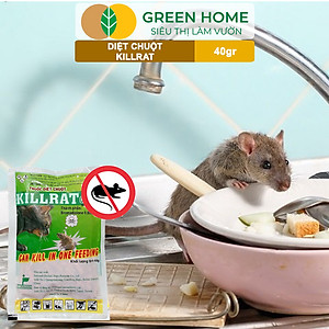 Thuốc Diệt Chuột Greenhome, Killrat, Bao 40gr, Thế Hệ Mới, Hiệu Quả, Diệt Cả Đàn, Giúp Nhà Sạch Sẽ, Bảo Vệ Vườn