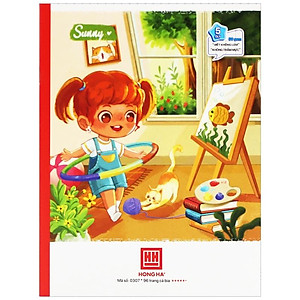 Combo 5 Vở 5 Ô Ly 96 Trang 80gsm Class Sunny - Hồng Hà 0307 (Mẫu Màu Giao Ngẫu Nhiên)