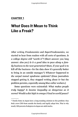 Think Like a Freak: The Authors of Freakonomics Offer to Retrain Your Brain