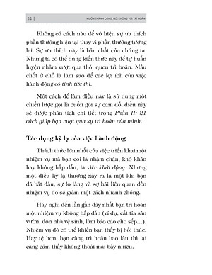 Sách Muốn Thành Công Nói Không Với Trì Hoãn – 21 Nguyên Tắc Vàng Đập Tan Sự Trì Hoãn