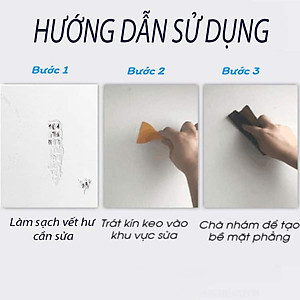 Keo Vá Tường Chống Thấm LKB 250gr Trám Trét Vết Nứt Khe Hở Tường Chống Mốc Ẩm Làm Sạch Tường Chống Thấm Tặng Kèm Bộ Dụng Cụ