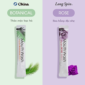 Nước súc miệng dạng thanh LONG SPIN ROSE Nhật Bản hương Hoa Hồng – Combo 10 thanh x 10ml