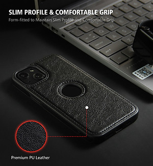 Ốp lưng da cao cấp dành cho iPhone 15 / 15 Plus / 15 Pro / 15 Pro Max - Hàng chính hãng