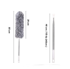 Chổi Quét Trần Nhà, Chổi Phất Trần Có Cán Điều Chỉnh Độ Dài Tới 2,8m Quét Mạng Nhện, Lau Chùi Bụi Bẩn Trên Cao Amalife