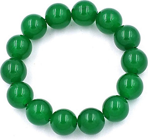 Vòng chuỗi đeo tay đá thạch anh xanh lá 14 ly - Chuỗi hạt đeo tay đá phong thủy