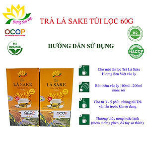 Trà Lá Sake túi lọc (60g) - Hương Sen Việt