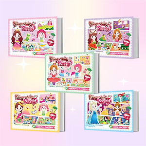 Combo 5 Cuốn Công chúa Cherry - Sách bóc dán sticker cho bé gái