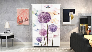 Tủ nhựa quần áo đài loan 1m8 x1m2 in hình 3D Loại Tốt