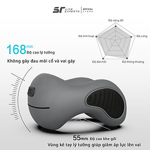 Gối Cổ Văn Phòng Chữ U, Kê Cổ Cao Su Non Công Thái Học Chống Đau Mõi Vai Gáy, Tựa Cổ Đi Máy Bay, Ô Tô, Du Lịch - Sairui