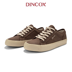Giày Sneaker Vải Canvas Nam Nữ E18 Chocolate Dincox