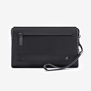 Ví Cầm Tay Clutch Nam Chính Hãng GENCE RB06 Da Bò Khóa Vân Tay Cao Cấp Màu Đen