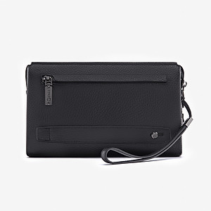 Ví Cầm Tay Clutch Nam Chính Hãng GENCE RB06 Da Bò Khóa Vân Tay Cao Cấp Màu Đen