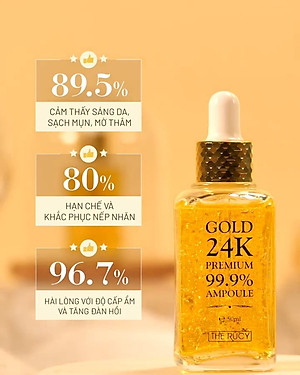 Serum tinh chất vàng 24k The Rucy Premium 99% Ampoule (50ml) - Hàng chính hãng