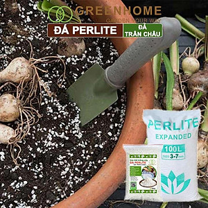 Đá Perlite Greenhome, Bao 300gr, Trồng Hồng, Thuỷ Canh, Giá Thể Trân Châu Giàu Khoáng Chất, Tăng Độ Tơi Xốp