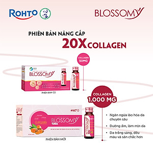 Nước uống collagen giúp sáng da, dạ dày khỏe Blossomy lốc 10 chai x 50ml