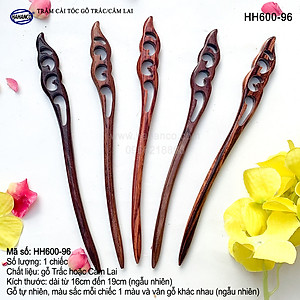 Trâm cài tóc bằng gỗ Cẩm Lai/Trắc (Đủ kiểu dáng) HH600 - phong cách cổ trang, điêu khắc sang chảnh HOT TREND cho nữ  - HAHANCO
