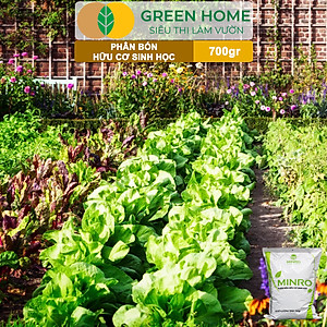 Phân Bón Hữu Cơ Greenhome, Minro, Bao 700g, Sinh Học Giúp Cây Khoẻ, Ổn Định, Sai Hoa, Đậu Trái Chuyên Hoa Hồng, Lan, Rau