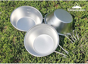 [Mua 4 chén tặng túi đựng chén Campingmoon] Chén ăn dã ngoại inox không rỉ Campingmoon S220