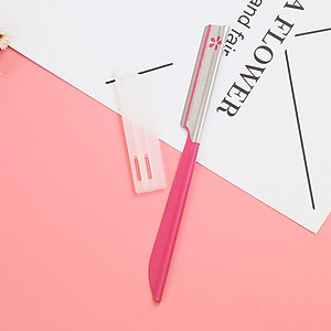 Hộp 5 Dao cạo lông mày, lông mặt KAI cán đỏ hàng Nhật