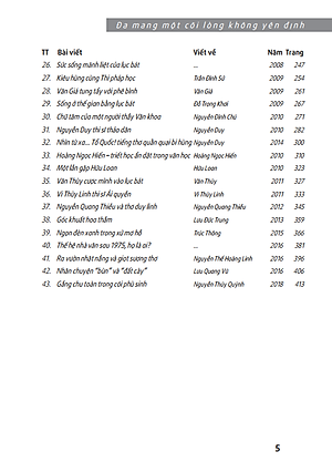 Đa mang một cõi lòng không yên định (Tiểu luận - Phê bình - Chân dung)