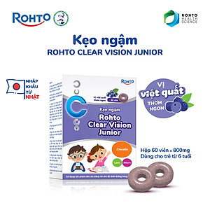 Kẹo ngậm bổ mắt cho bé Rohto Clear Vision Junior (Hộp 60 viên)
