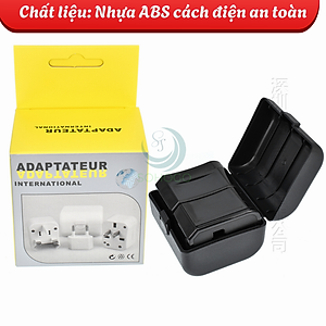 Bộ Chuyển Đổi Ổ Cắm Du Lịch- Adapter Du Lịch Quốc Tế 3 Chân – Ổ Cắm Chuyển Đổi Chuẩn Quốc Tế Mini- Ổ Cắm Đa Chuẩn Du Lịch – Gọn Nhẹ Tiện Lợi- Bộ Chuyển Phích Cắm Đa Năng Du Lịch Toàn Cầu