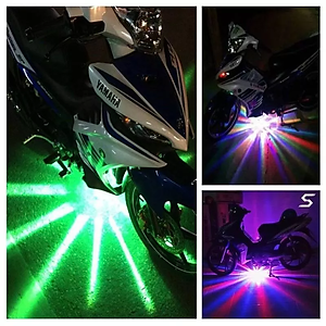 Đèn Led Gắn Gầm Xe Máy 48 Tia Đảo Màu Chớp Nháy Cực Chất