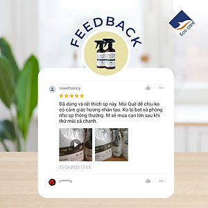 Nước xịt lau bàn ăn hữu cơ Bồ hòn tinh dầu Quế 500ml