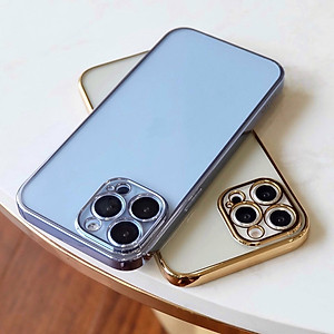 Ốp lưng dẻo trong viền màu bảo vệ camera Sulada cho iPhone 14 ProMax / 14 Pro / 14 Plus / 14 – hàng nhập khẩu