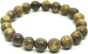 Vòng Tay Trầm Hương Hạt Tròn Đơn (Nam) Từ Trầm Tốc Lào Tự Nhiên