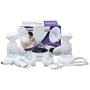 Máy hút sữa điện đôi Biohealth IE - Sử dụng pin sạc, có chế độ massage và 3 chế độ hút