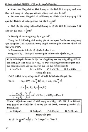 Sách Kĩ Thuật Giải Nhanh Bài Tập Trắc Nghiệm Vật Lí 12 (Tập 1)