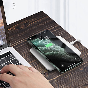 Đế Sạc Nhanh Không Dây Hàng Chính Hãng Chuẩn QI, Sạc Không Dây Thông Minh Tiện Lợi Cho Điện Thoại