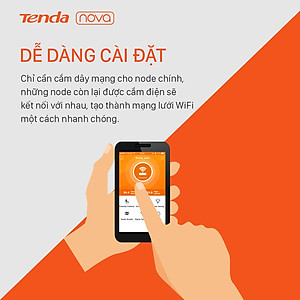 Hệ thống Wifi Nova Mesh cho gia đình Tenda MW6 Chuẩn AC 1200Mbps (2 node) - Hàng Chính Hãng