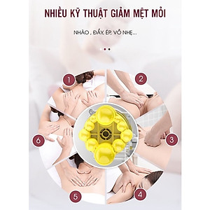 Gối massage cổ vai gáy thắt lưng kết hợp xoa bóp chườm nóng giúp giảm đau hiệu quả