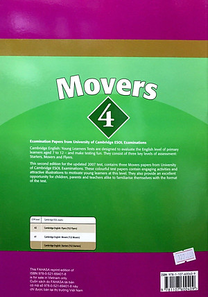 Sách Cambridge Young Learner English Test Movers 4: Student Book